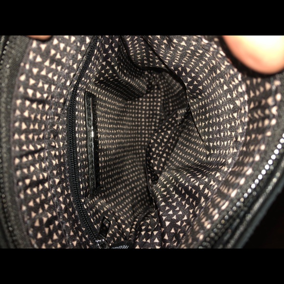 Black Genuine Suede Shoulder Bag with Tassels NWT - Picture 4 of 10